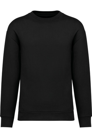 Umweltfreundliches Unisex Sweatshirt mit Rundhalsausschnitt und hängenden Schultern aus gebürstetem 