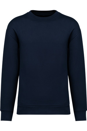 Umweltfreundliches Unisex Sweatshirt mit Rundhalsausschnitt und hängenden Schultern aus gebürstetem 