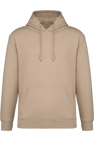 Umweltfreundliches Unisex Kapuzen-Sweatshirt mit hängenden Schultern aus gebürstetem Molton