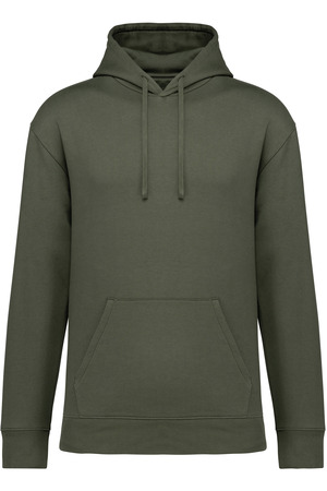 Umweltfreundliches Unisex Kapuzen-Sweatshirt mit hängenden Schultern aus gebürstetem Molton