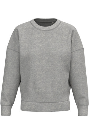 Umweltfreundliches Sweatshirt mit Rundhalsausschnitt und überschnittenen Schultern, Damen