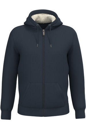 Umweltfreundliches Unisex-Sweatshirt mit Reißverschluss und Sherpa-Futter