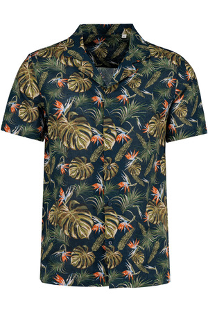 Herrenhemd mit Hawaii-Druck