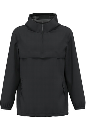 Wasserdichte, umweltfreundliche Unisex-Windjacke mit Viertel-Reißverschluss