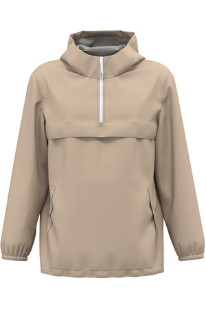 Wasserdichte, umweltfreundliche Unisex-Windjacke mit Viertel-Reißverschluss