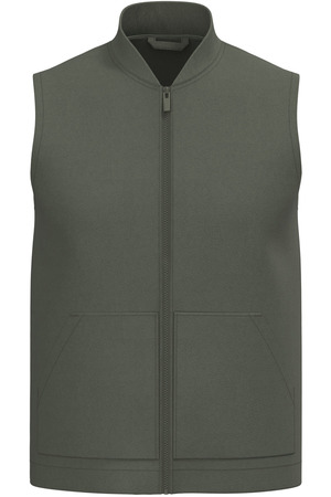 Umweltfreundlicher Gesteppte Unisex-Twill-Bodywarmer mit Teddykragen