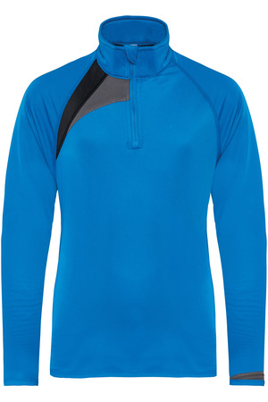 Kinder Trainings-Sweatshirt mit 1/4 Reißverschluss Heather Deluxe