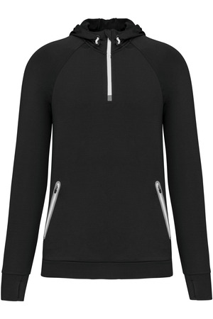 Kapuzen-Sweatshirt 1/4 Sport-Reißverschluss Unisex Heather Deluxe