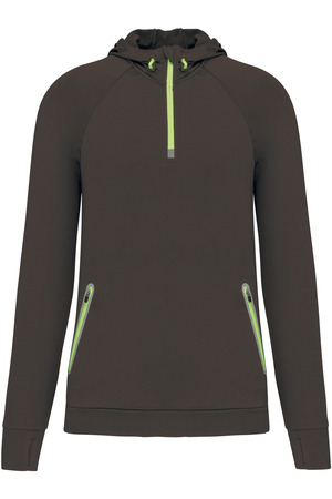 Kapuzen-Sweatshirt 1/4 Sport-Reißverschluss Unisex