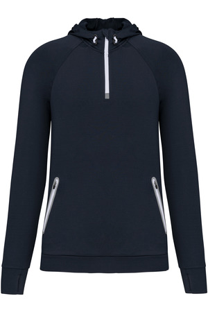 Kapuzen-Sweatshirt 1/4 Sport-Reißverschluss Unisex Heather Deluxe