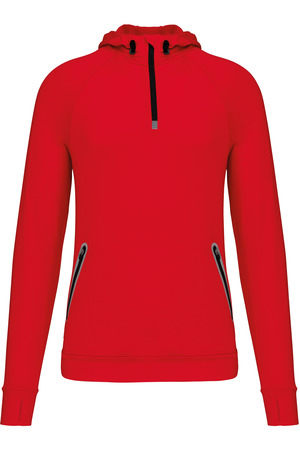 Kapuzen-Sweatshirt 1/4 Sport-Reißverschluss Unisex