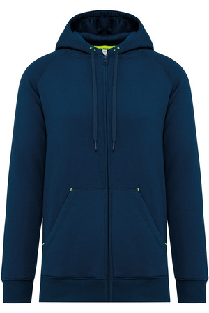 Unisex zipped fleece hoodie