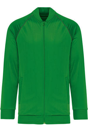 Unisex-Trainingsjacke mit Reißverschluss und Paspel