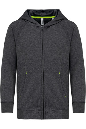 Kids zipped fleece hoodie