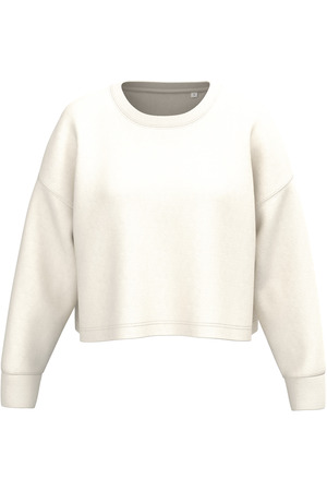 Damen Cropped-Sweatshirt mit Rundhalsausschnitt