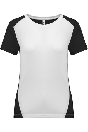 Zweifarbiges umweltfreundliches Damen-Sport-T-Shirt