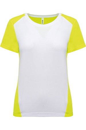 Zweifarbiges umweltfreundliches Damen-Sport-T-Shirt