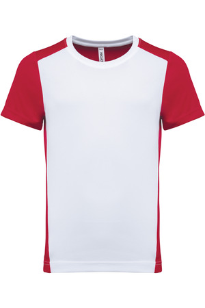 Zweifarbiges umweltfreundliches Sport-T-Shirt für Kinder