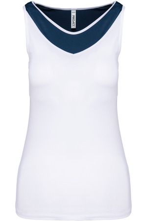 Zweifarbiges Padel-Damentop