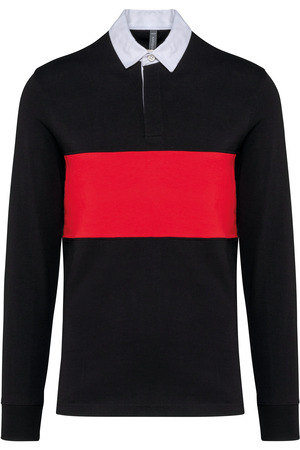 Rugby-Polohemd mit langen Ärmeln