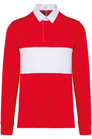 Rugby-Polohemd mit langen Ärmeln