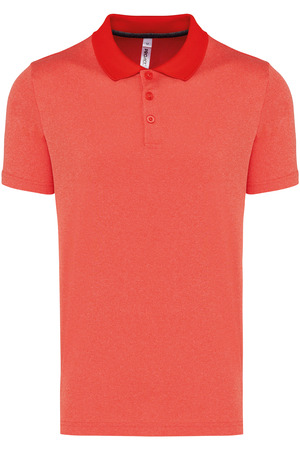 Meliertes Kurzarm-Polohemd für Erwachsene