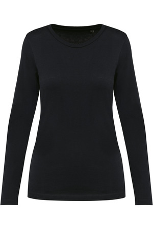 Supima® Damen-T-Shirt mit Rundhalsausschnitt und langen Ärmeln