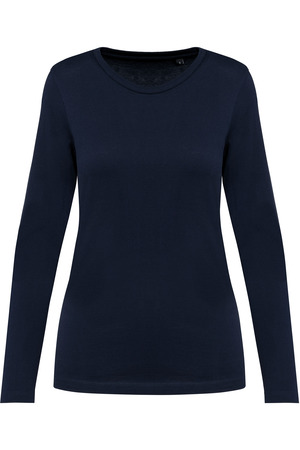 Supima® Damen-T-Shirt mit Rundhalsausschnitt und langen Ärmeln