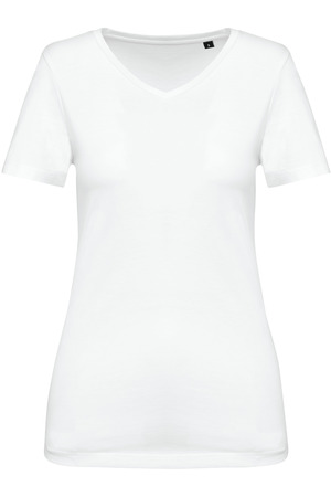 Supima® Damen-T-Shirt mit V-Ausschnitt und kurzen Ärmeln
