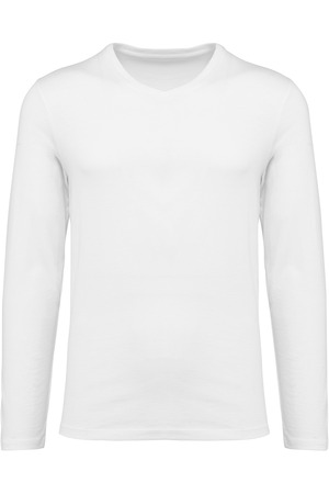 Supima® Herren-T-Shirt mit V-Ausschnitt und langen Ärmeln