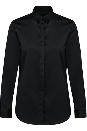 Twill-Damenhemd mit langen Ärmeln