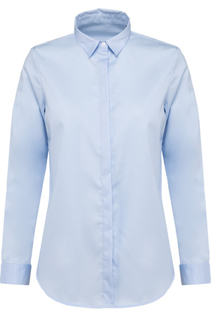 Twill-Damenhemd mit langen Ärmeln