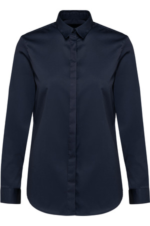 Twill-Damenhemd mit langen Ärmeln