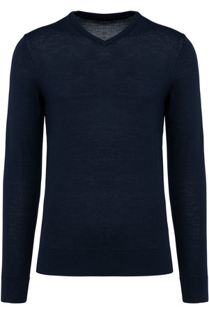 Merino-Herrenpullover mit V-Ausschnitt