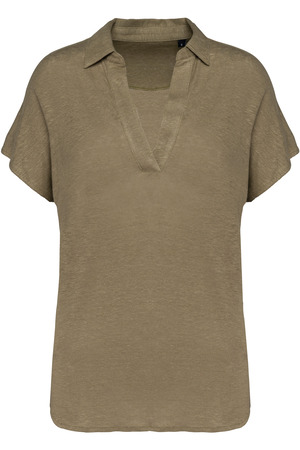 Damen-Polohemd aus Leinen