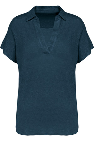 Damen-Polohemd aus Leinen