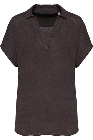 Damen-Polohemd aus Leinen