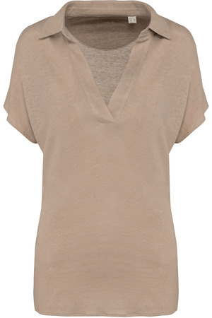 Damen-Polohemd aus Leinen