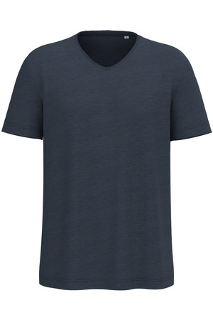 Umweltfreundliches T-Shirt mit Slubkragen und überschnittenen Schultern für Herren