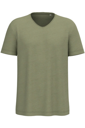 Umweltfreundliches T-Shirt mit Slubkragen und überschnittenen Schultern für Herren