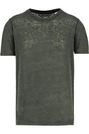 Herren-T-Shirt aus Leinen mit Rundhalsausschnitt