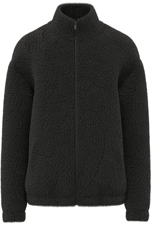 Unisex-Sweatshirt aus Sherpa mit Reißverschluss und überschnittenen Schultern