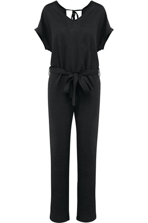 Overall aus Leinenstrickstoff mit kurzen Ärmeln für Damen