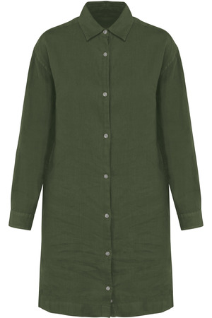 Hemdblusenkleid aus Leinen für Damen