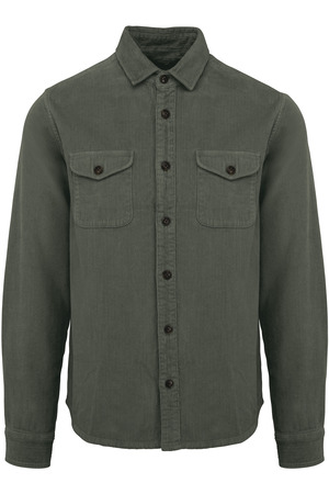 Umweltfreundliche ausgewaschene Herren-Hemdjacke aus Kord