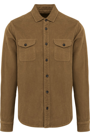 Umweltfreundliche ausgewaschene Herren-Hemdjacke aus Kord