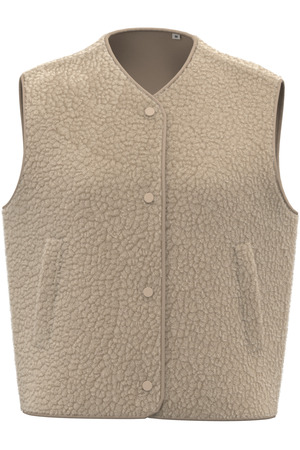 Ärmellose Sherpa-Jacke für Damen