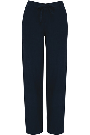 Ausgewaschene Damenhose aus Leinen