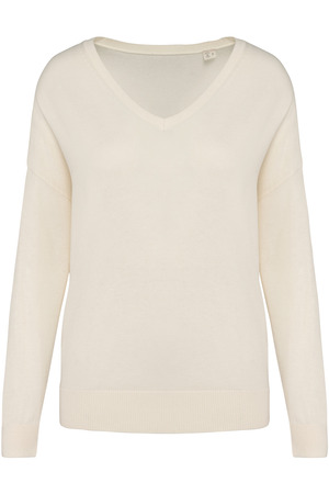 Umweltfreundlicher Damenpullover mit V-Ausschnitt aus Lyocell Heather Deluxe