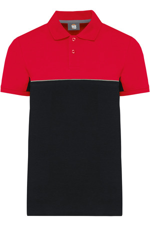 Zweifarbiges Kurzarm-Unisex-Polohemd